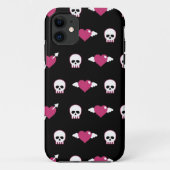Skullen en harten Case-Mate iPhone case (Achterkant)