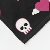 Skullen en harten fleece deken (Hoek)
