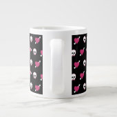 Skullen en harten grote koffiekop (Achterkant)