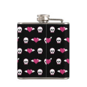 Skullen en harten heupfles (Achterkant)