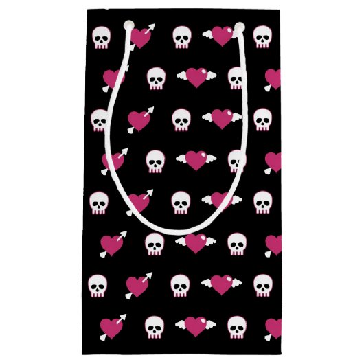 Skullen en harten klein cadeauzakje (Voorkant)