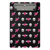 Skullen en harten mini klembord (Voorkant)