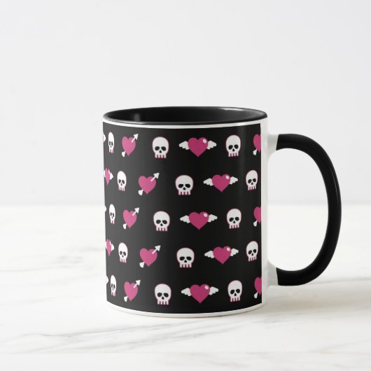 Skullen en harten mok (Rechts)