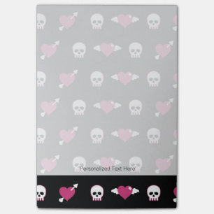 Skullen en harten post-it® notes