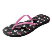 Skullen en harten teenslippers (Schuin)