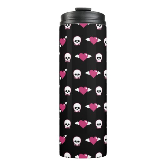 Skullen en harten thermosbeker (Voorkant)