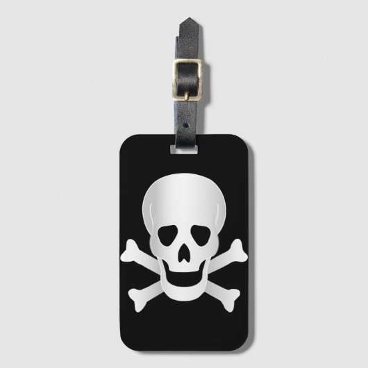 Skullen en kruisgraten bagagelabel (Voorkant (verticaal))