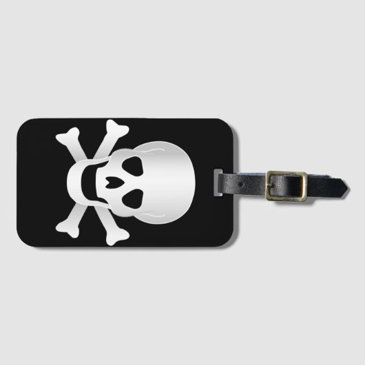 Skullen en kruisgraten bagagelabel (Voorkant (horizontaal))