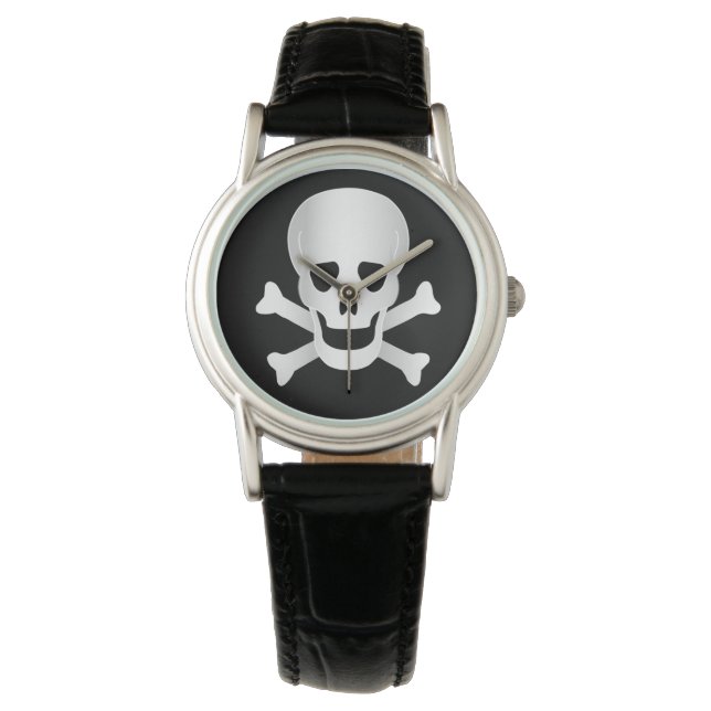 Skullen en kruisgraten horloge (Voorkant)