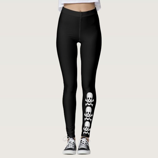 Skullen en kruisgraten leggings (Voorkant)