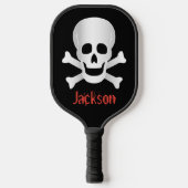 Skullen en kruisgraten pickleball paddle (Voorkant)