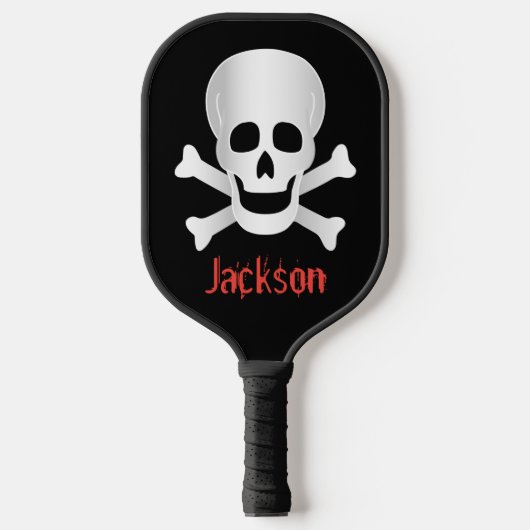 Skullen en kruisgraten pickleball paddle (Voorkant)
