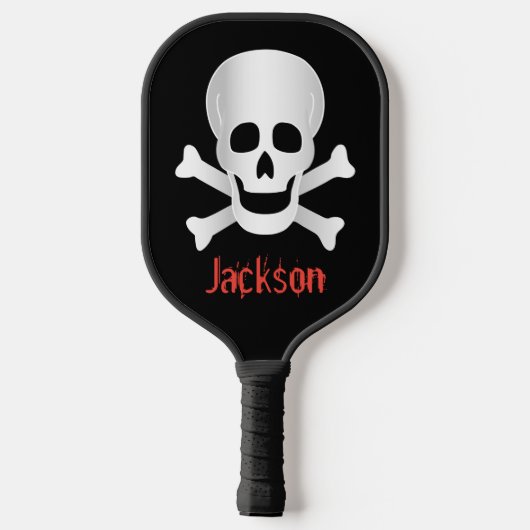 Skullen en kruisgraten pickleball paddle (Achterkant)