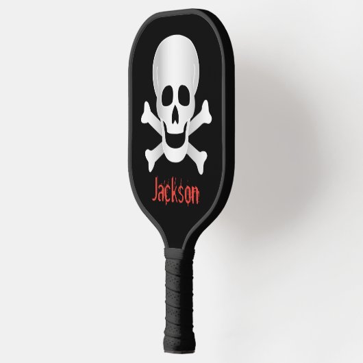 Skullen en kruisgraten pickleball paddle (Links)