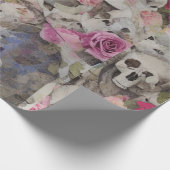 Skullen en Rozen Cadeaupapier (Hoek)