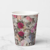 Skullen en Rozen Papieren Bekers (Achterkant)