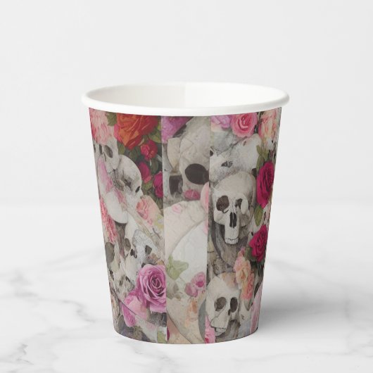 Skullen en Rozen Papieren Bekers (Links)