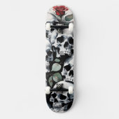 Skullen en Rozen Persoonlijk Skateboard (Voorkant)