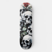 Skullen en Rozen Persoonlijk Skateboard (Voorkant)