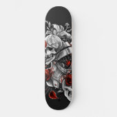 Skullen en Rozen Persoonlijk Skateboard (Voorkant)