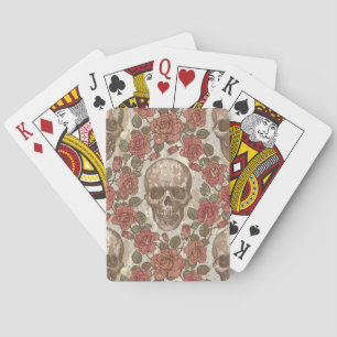 Skullen en Rozen Pokerkaarten