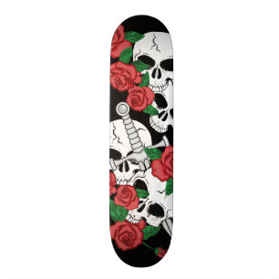 Skullen en Rozen Skateboard