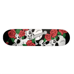 Skullen en Rozen Skateboard