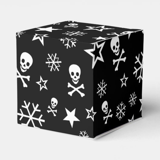Skullen en Snowflakes Bedankdoosjes (Achterkant)