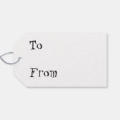 Skullen en Snowflakes Cadeaulabel (Achterkant Horizontaal)