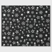 Skullen en Snowflakes Cadeaupapier (Vlak)