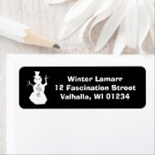 Skullen en Snowflakes Etiket (Insitu)