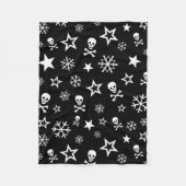 Skullen en Snowflakes Fleece Deken (Voorkant)