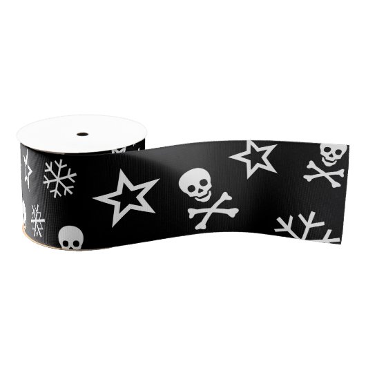 Skullen en Snowflakes Grosgrain Lint (Spoel)