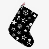 Skullen en Snowflakes Grote Kerstsok (Voorkant (Hangend))