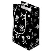 Skullen en Snowflakes Klein Cadeauzakje (Achterkant Gekanteld)