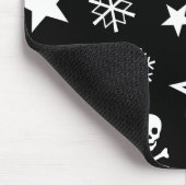 Skullen en Snowflakes Muismat (Hoek)