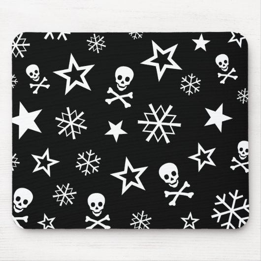 Skullen en Snowflakes Muismat (Voorkant)