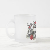Skullen, harten en Rozen Matglas Koffiemok (Links)