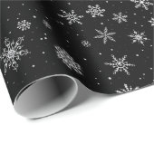 Skullflakes (zwart) cadeaupapier (Rol Hoek)