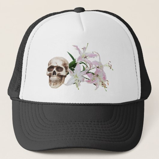 SkullFlowers051409 Trucker Pet (Voorkant)