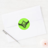 Skullfly Ronde Sticker (Envelop)