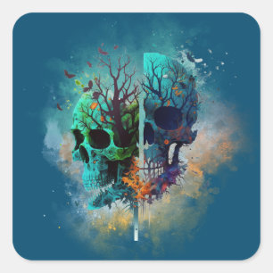 Skullgrove Vierkante Sticker