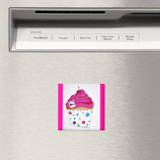Skullie Cupcake Magnet (Insitu (Vaatwasser))
