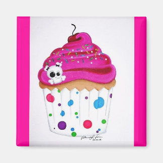 Skullie Cupcake Magnet