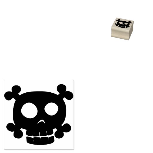 Skullie Stamper Halloween Rubberstempel (Gestempeld)