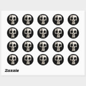 Skullie-Sticker Ronde Sticker (Vel)