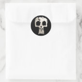Skullie-Sticker Ronde Sticker (Tas)