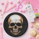 Skullington Illustratie Halloween Papieren Bordje (Feest)