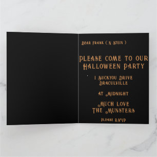 Skullington Illustratie Halloween Party Invite Kaart