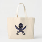 skullmes grote tote bag (Voorkant)